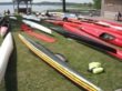 Maribo Regatta og Marathon 2011 - læg mærke til mønstret på bunden af den sorte kajak